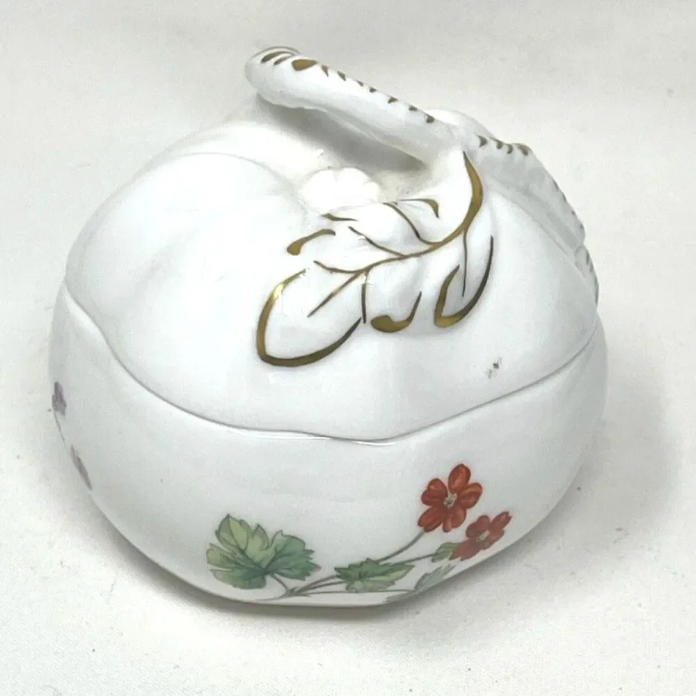VTG Minton Avignon Pumpkin Shaped Sugar Bowl or Jam Jar Made in England PERFECT!